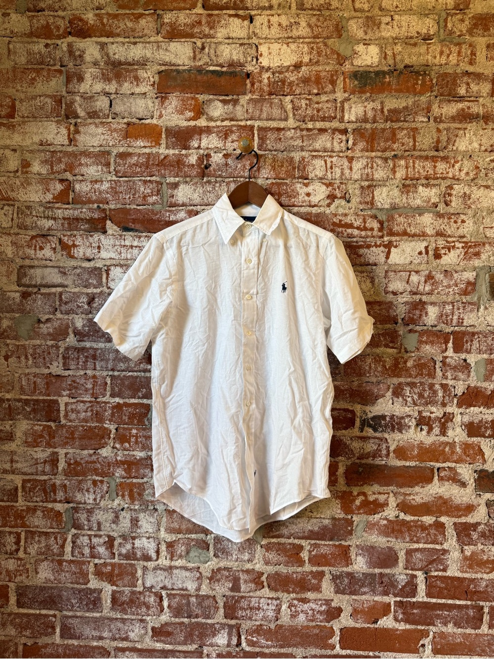 White Ralph Lauren button front shirt